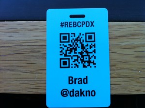 QR Code Badge from REBCPDX