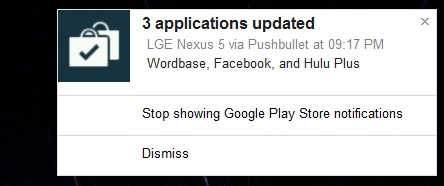 PushBullet App Notifications