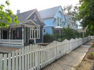 Single-family homes on a neighborhood street