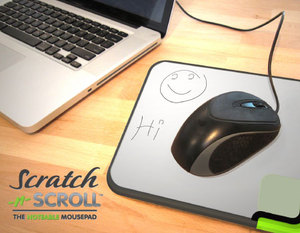 Scratch-n-Scroll mouse pad